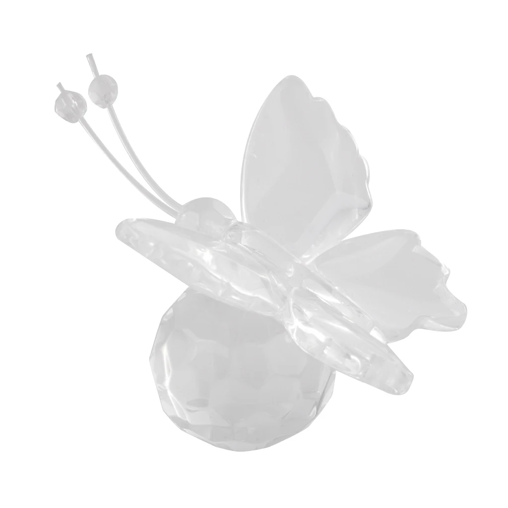 Wedding Gift Beautiful Crystal Butterfly Glass Ornaments for Birthday Party Favor Baby Shower Supplies Home Tabletop Decor 