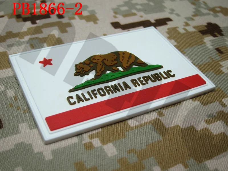 3D ПВХ патч США California Флаг Тактический военный боевой Резиновый патч