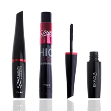 2 в 1 макияж тушь с шелковым волокном 3D волокно Экспресс Maquiagem комплект для наращивания ресниц удлинение черный баскара объем большая косметика для глаз