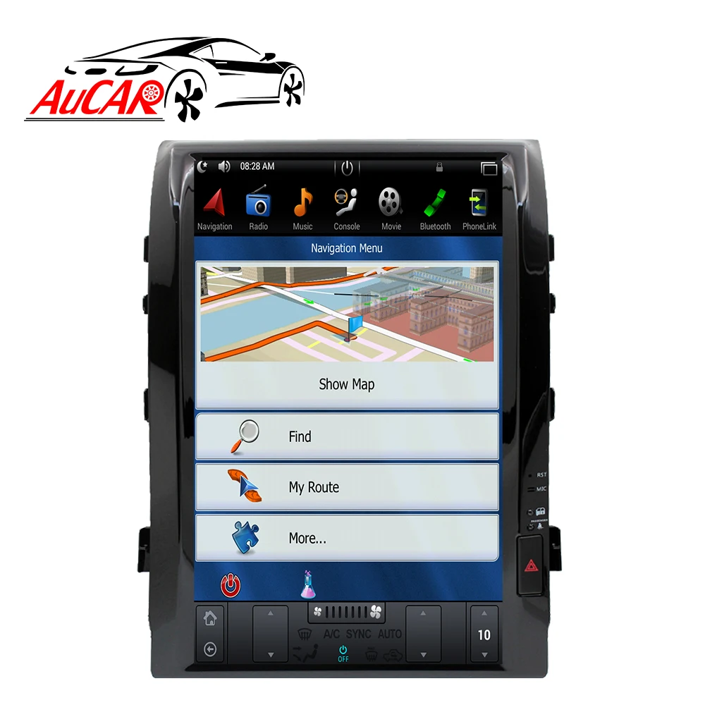 Sale 2 DIN Android 8.1 Tesla 16" car radio for Toyota Land Cruiser 200 LC 200 2008 - 2015 1 DIN cassette player autoradio stereo HDMI 4