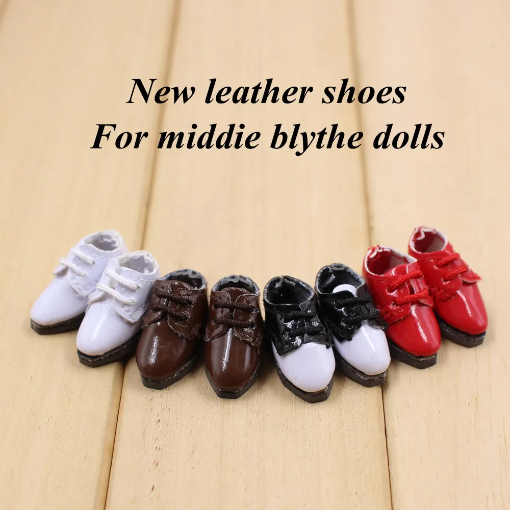 

1/8 20cm Middie Blyth doll shoes New wild leather shoes four differents color Cute handmade high quality gift