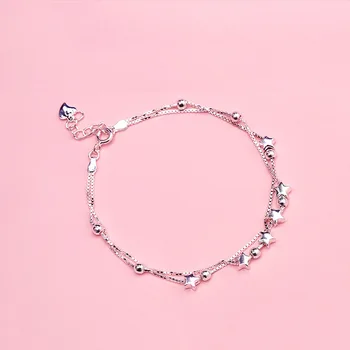 

925 Sterling Silver Star Bracelets & Bangles New Fashion Bracelet For Women sterling-silver-jewelry