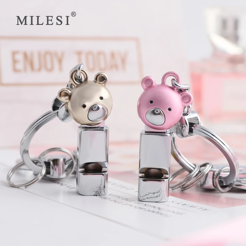 Брелок для ключей Milesi K0258 из искусственной кожи женская форма свистка с подвеской