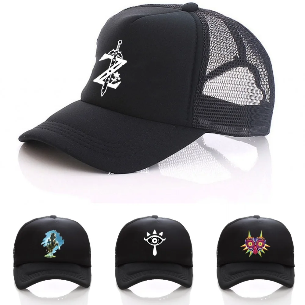 

Game The Legend of Zelda: Majora's Mask hat link cosplay women men Snapback adjusted Black Baseball Caps boy girls Sun cap