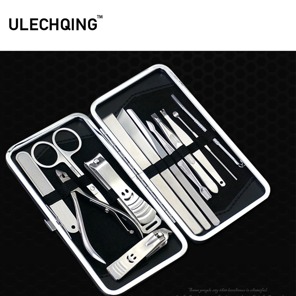 01ULECHQING Manicure scissors Wholesale Clippers Nail Care Tools Manicure Pedicure Set Alicate de unha For a pedicure