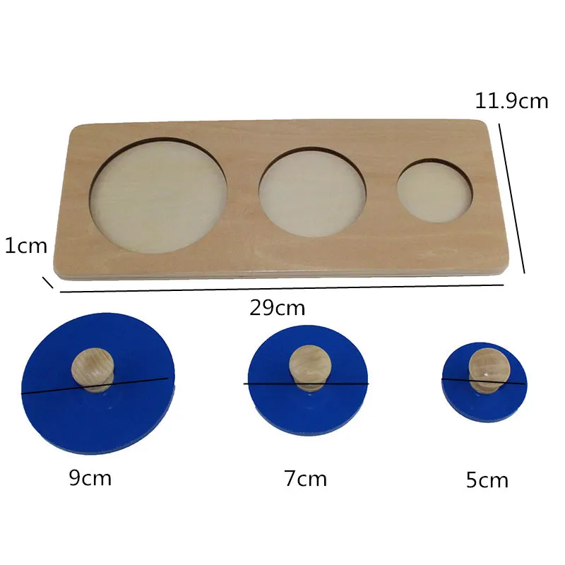 Montessori Infant Baby teaching aids puzzle toy Baby wooden color graphic cognitive Puzzle Preschool teaching aids 24 months