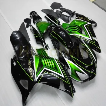 

Custom fairings for 2006 2007 2008 2009 2010 2011 2012 2013 2014 2015 2016 ZX14R Injection mold black green