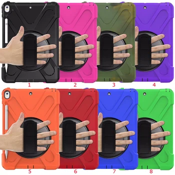 

30pcs/lot For iPad Pro 10.5 2017 Wrist Strap Silicone+PC Shockproof Heavy Duty Hard Case With Stand For iPad Pro 10.5 2017