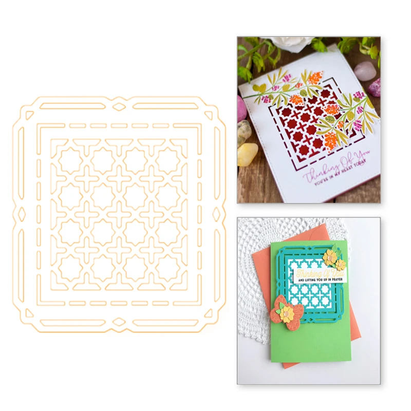 

YaMinSanNiO Octagon Background Metal Cutting Dies Scrapbooking For Card Making Decor Album Embossing Decorative Pattern Frame
