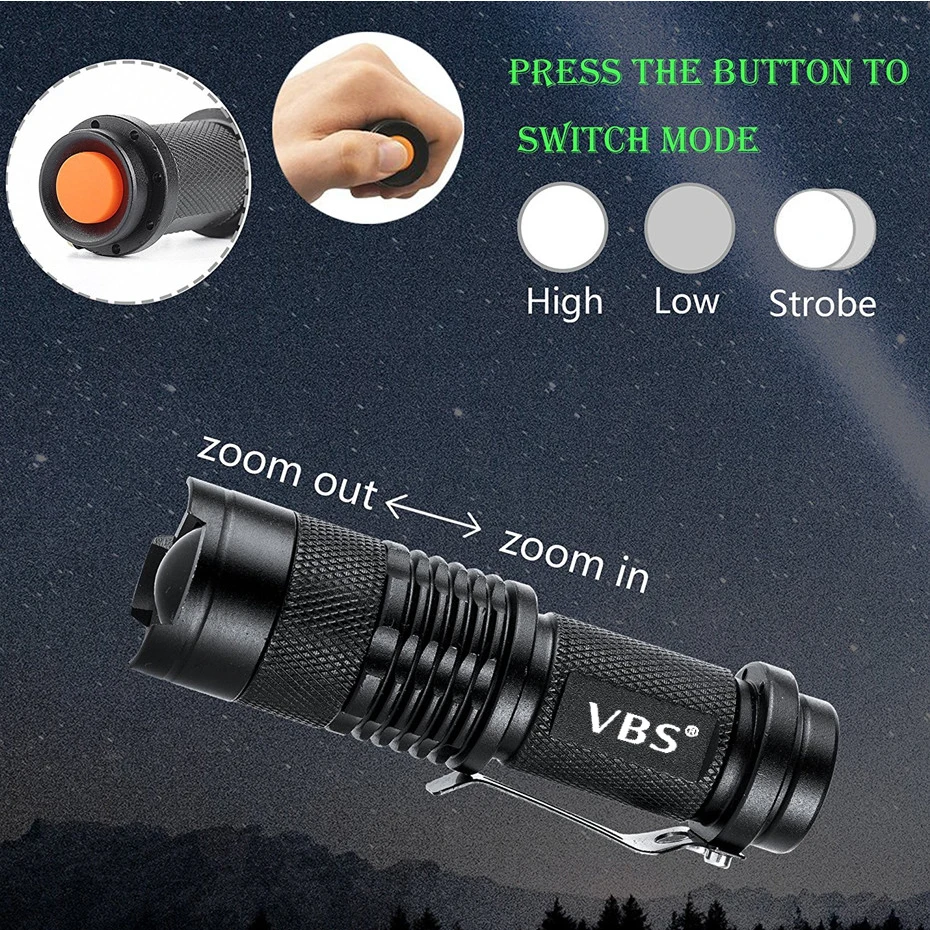 

Led Flashlights Waterproof Led Torch Flash Light With Battery AA 14500 Battery High Brightness Rechargeable EU US Plug