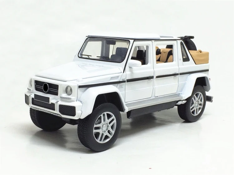 1:32 Maybach G650 Внедорожный Автомобиль SUV литая модель автомобиля с откидной спинкой, звуковой светильник, игрушечный автомобиль, подарки для детей