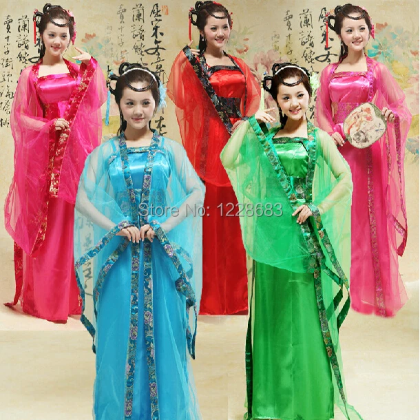 

Hot Sale 9 Colors Traditional Chinese Beautiful Dance Hanfu Dress Chinese Dynasty Costume Ancient Chinese Costume