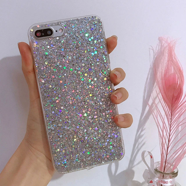 

Bling Glitter TPU Case For iPhone 6 6s 7 8 Plus iPhone X XS MAX XR 5 5s SE Luxury Silicone Soft Powder Sequins Back Cover