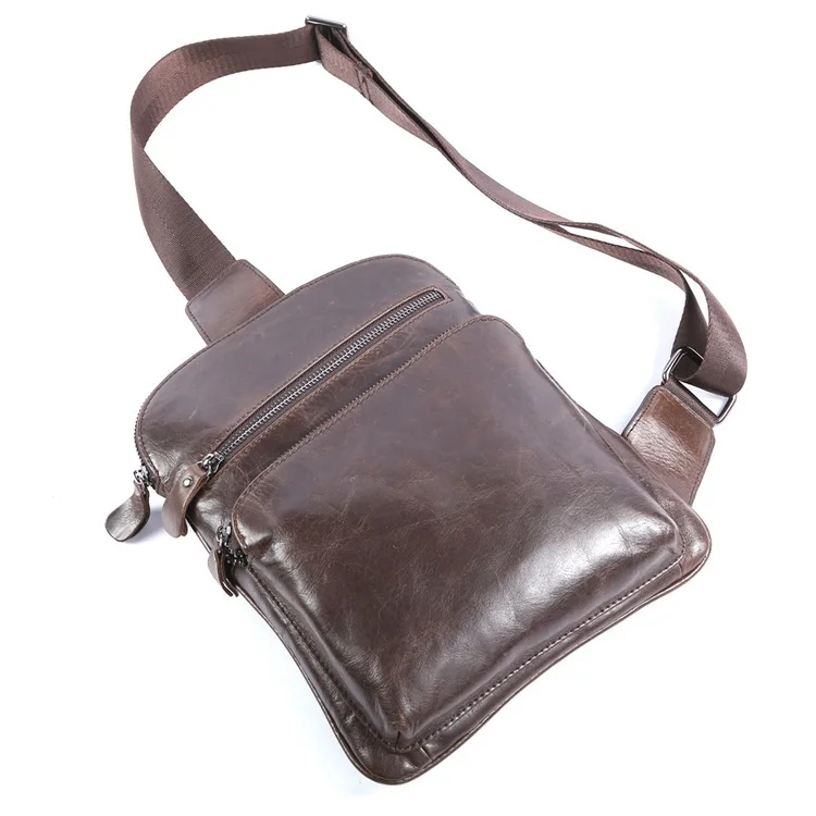 Натуральная кожа мужские нагрудные сумки рюкзаки популярные наплечные сумки Сумка 7195C