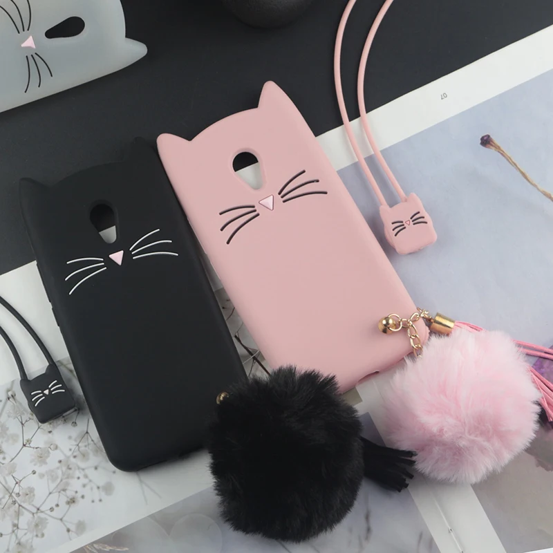 

Cute 3D Cartoon Silicon Case for Meizu MX6 Cases Japan Glitter Beard Cat Lovely Ears Kitty Phone Cover for Meizu MX5
