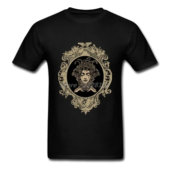 

Printing Tee Shirts for Men Work Male T Medusa Crew Neck Harajuku Hi-street T-shirt Casual Graith Clothes Summer 100% Cotton