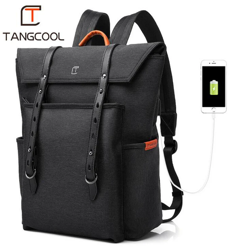 

Tangcool Men's Backpack Multi-Function Computer Bag Travel Backpack Waterproof School Bags For Teenagers Big New USB Charging