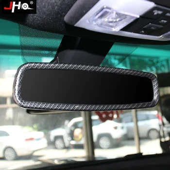

JHO ABS Carbon Grain Inner Rear View Mirror Frame Cover Trim For Ford F150 Raptor 2015-2019 2017 2016 Explorer 2011-19 2018 2014