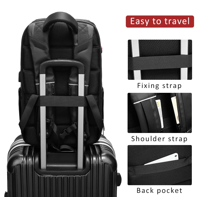 Men's Laptop Backpacks with USB Multifunction Waterproof Business Large capacity teen student bag mochilas femininas viagem