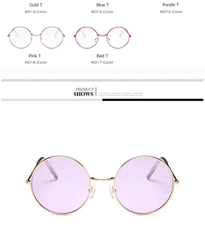 RBRARE 2023 Round Cute Sexy Retro Sunglasses Women Metal Transparent Vintage Fashionable Colorful Ocean Lens Sun Glasses
