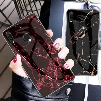 

30pcs/lot For Zenfone Max Pro M2 ZB631KL Marble Grain Tempered Glass Protective Back Case For Asus Zenfone Max Pro M1 ZB601KL