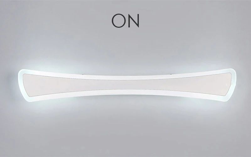Современные Простые светодиоды для зеркал 40-120 см длинные настенные лампы для ванной спальни алюминиевые настенные бра лампы 110-220 В