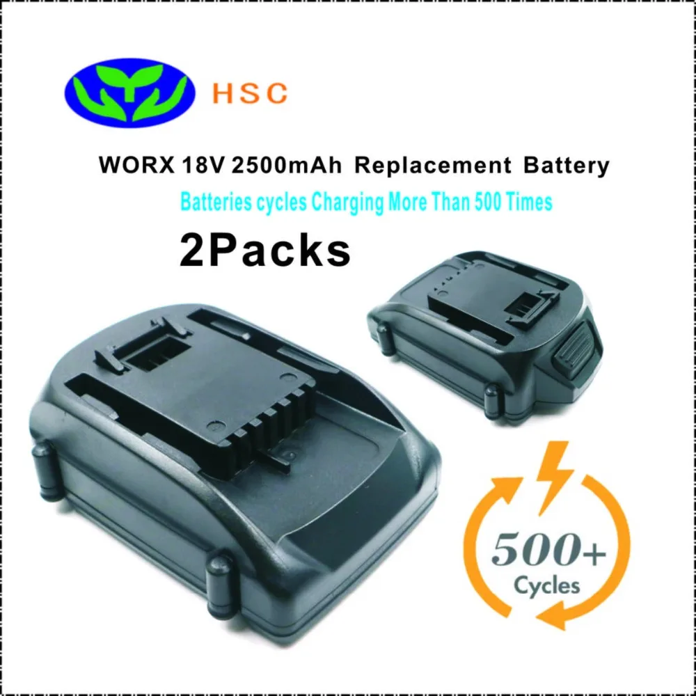 

2PCS WOX18A 2500mAh 18V Li-ion Battery Replacement WORX WA3512 Original Battery