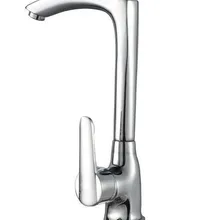 Полированный хром Твердый Латунный Кухня Ванная Раковина Кран на Одно отверстие горячей и холодной Смеситель Для Раковины краны кухонные принадлежности