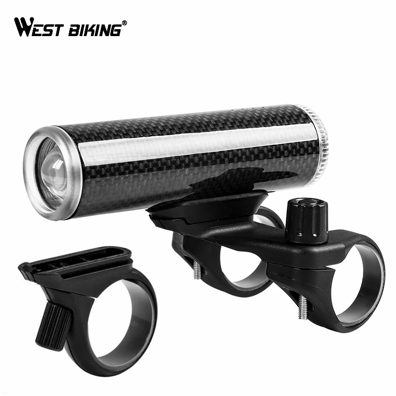 Buy WEST BIKING Carbon Fiber Bike Front Light LED