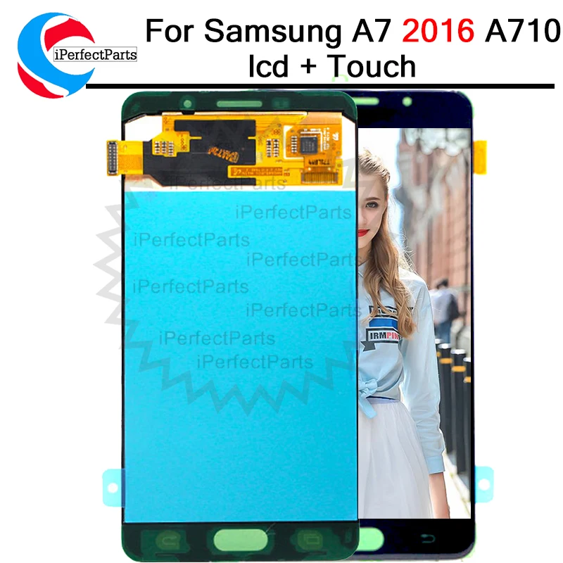 ЖК-дисплей Super AMOLED для SAMSUNG GALAXY A7 2016 A710 сменный сенсорный экран с дигитайзером в