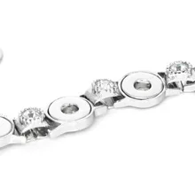 Горячая большая акция 1 шт./партия Круглые 12 мм Металлические белые стразы алюминиевая Кнопка браслеты ювелирные изделия для женщин