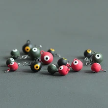 5 шт. 3 г/4 г/5 г 3D глаз джиг голова свинца глубокая вода пуля вес мягкие приманки Техасские рыболовные снасти аксессуары 3 цвета