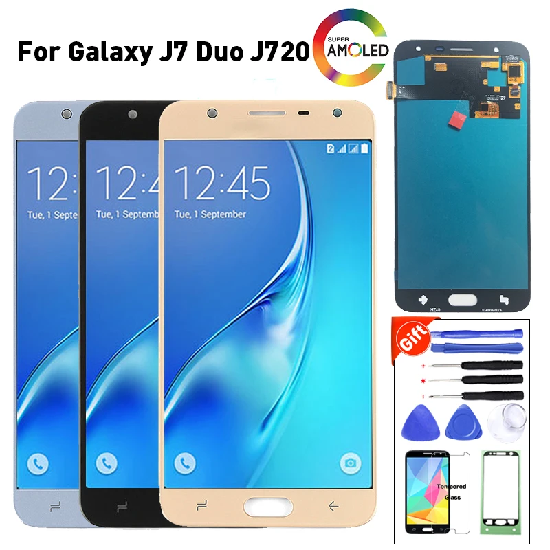 

Amoled Display For Samsung J720 J720F LCD Screen Replacement for For Samsung J7 Duo SM-J720F display lcd module