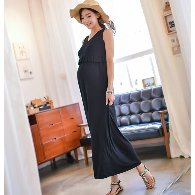 

NEW fashion maternity dresses sleeveless hot nursing dresses breastfeeding maternity clothing 2 colors modal pregnancy clothes