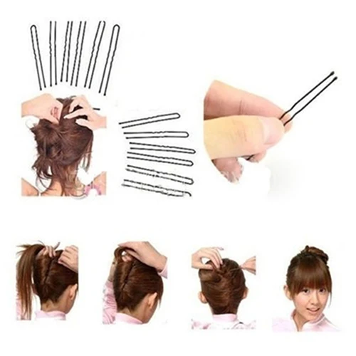 

50Pcs Women's Invisible Flat Top Waved Pins Grips Hair Clips Salon Barrettes
