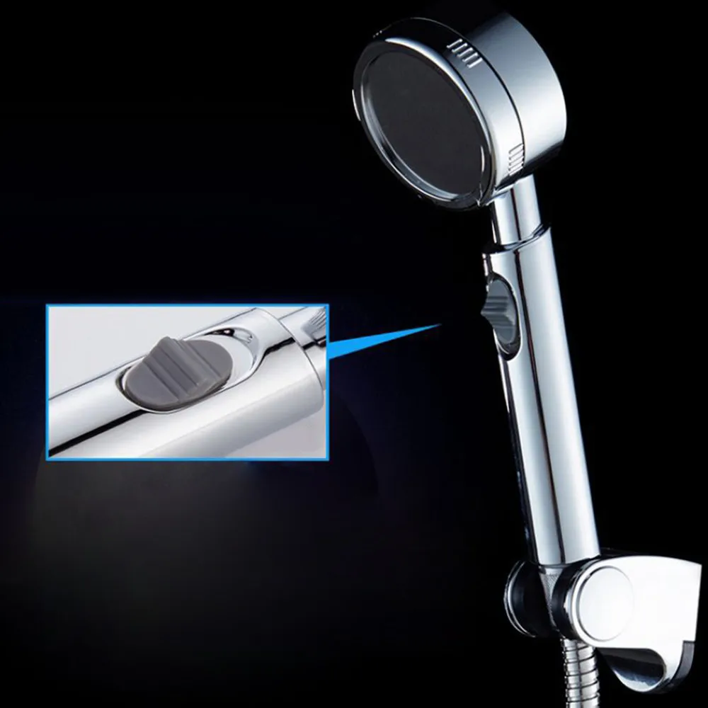 

Shower Faucet Bathroom Hand Turbo Pressure Shower Head Large Rainfall Water Saving Filter with Switch High QualityTap 19MAY17