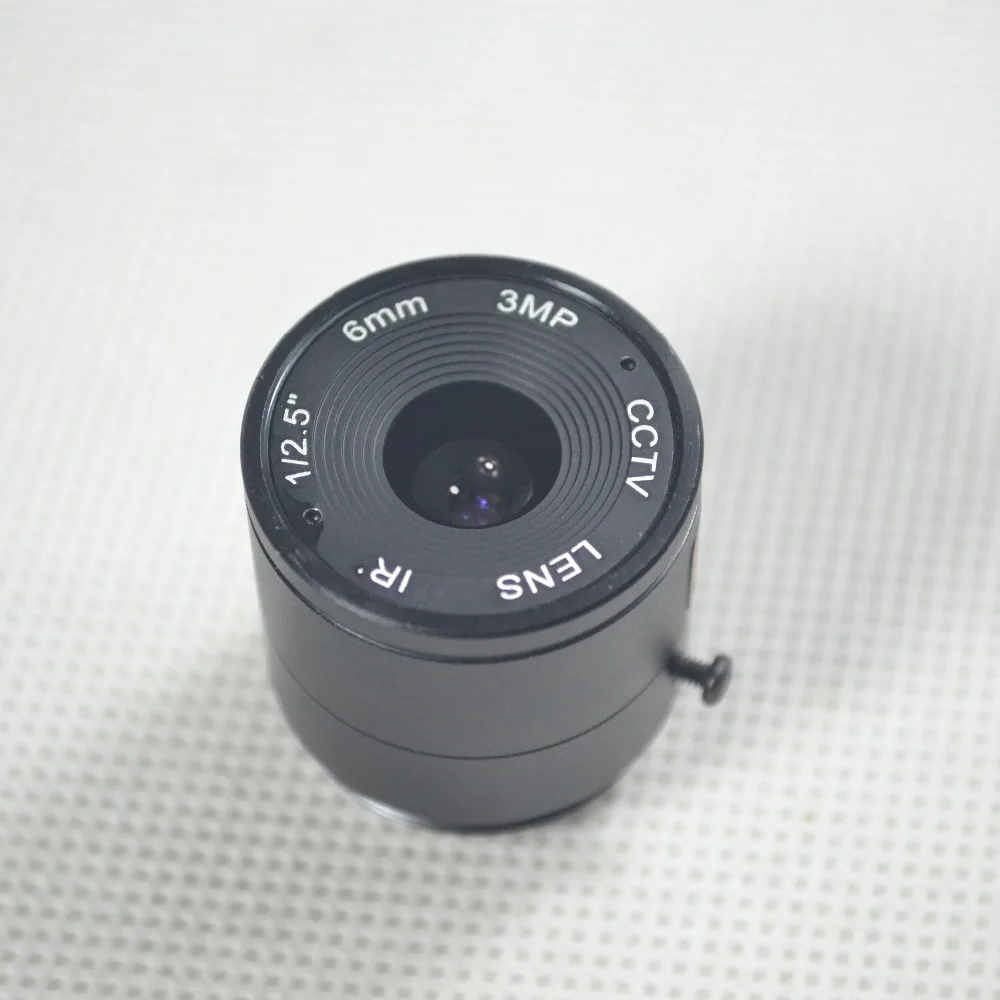 25 шт 6 мм 3MP объектив с креплением CS Mount 1/2. 5 ''F1.4 CS фиксированный ИК 3,0 линза CCTV 5,0 мегапикселей для IR 720 P/960 P/1080 P CCTV ip-камера видеонаблюдения с поддержкой Wi Камера