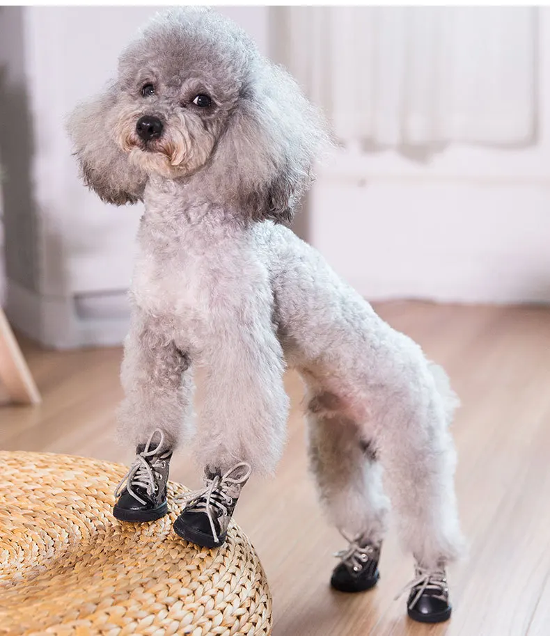 Camouflage Series Winter Small Dog Shoes Rubber Jean Thermal Boots Puppy Footwear Outdoor Walking Shoes (2)