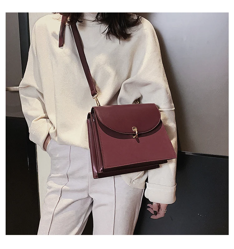 Винтажная модная квадратная сумка высокого качества из искусственной кожи, женская дизайнерская сумка, прошитая сумка-мессенджер, роскошные женские сумки