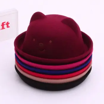 

Newborn Toddler Kids Baby Girl Boy Fashion Bear Hats Visor Little Ear Cap Warm Hat Cute Kid Cartoon Caps Wool Hat