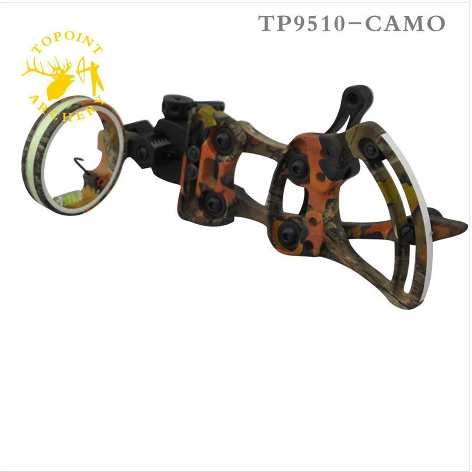 

Toppoint 1 pins .019" Bow Sight with Micro Adjust Detachable Bracket, Sight Light for Compound Bow Archery Hunting TP9510