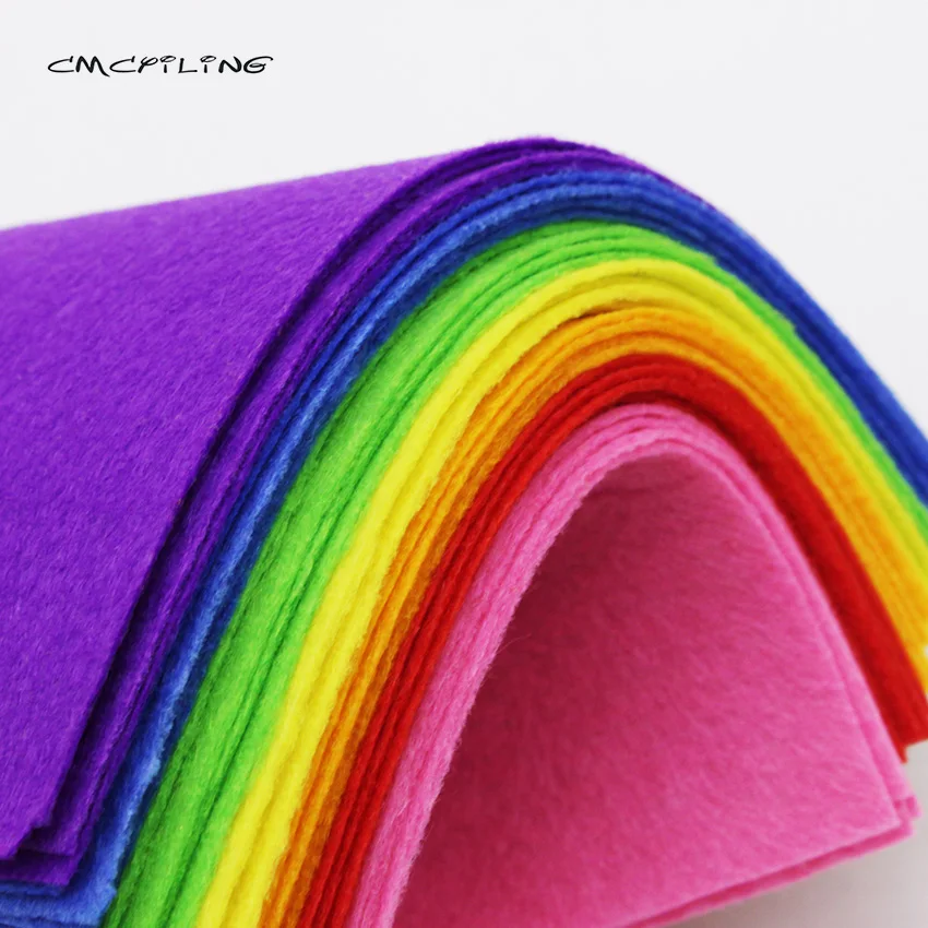 CMCYILING Радужная цветная войлочная ткань для вышивки войлочный лист Скрапбукинг войлочная ткань 1 мм Толщина полиэфирная фетровая ткань