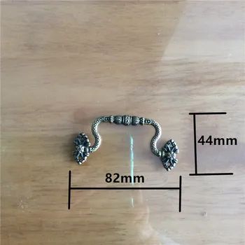 

Box Handle Knobs Tracery Arch,Flower Pattern Carved Handles,Furniture Hardware,Bronze Tone,82*44mm,20Sets