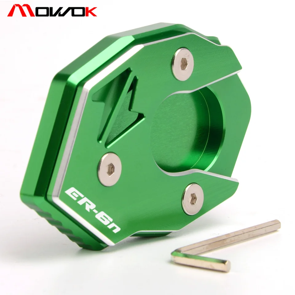 

CNC Side Kickstand Stand Extension Plate For KAWASAKI ER6N ER6F er6n 2011 2012 2013 2014