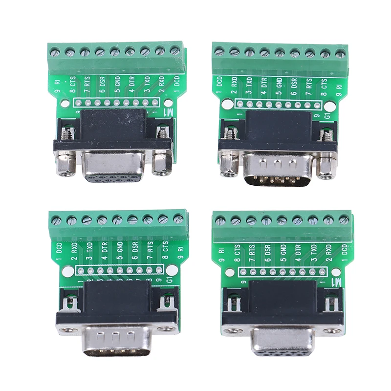 1 шт. D-SUB 9 Pin Solderless соединители DB9 RS232 последовательный к терминальному адаптеру 1 шт. D-SUB 9 Pin Solderless соединители DB9 RS232 последовательный к терминальному адаптеру