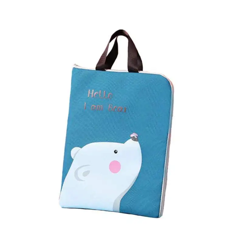 

Cute Zipper Bag A4 Portable Information Bag Portable Student Portfolio