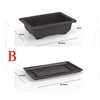 1Set Flower Pot + Tray Balcony Square Flower Bonsai Bowl Nursery Basin pots Planter Imitation Plastic Rectangle Flower Pots ► Photo 3/6