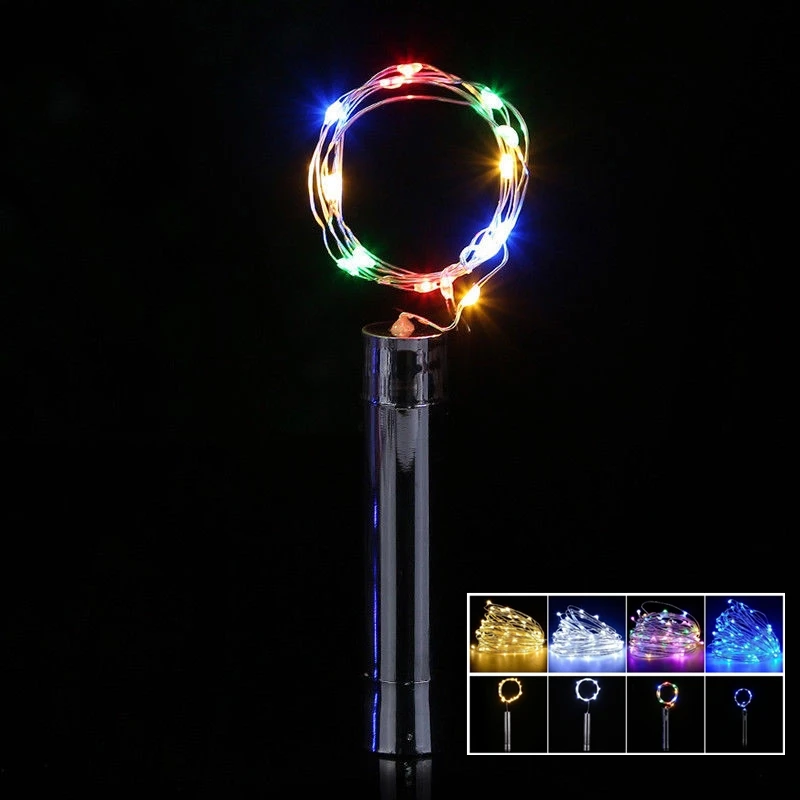 

20LEDs Garland Bottle String Light Lamp LED Cork Shape Battery Power Fairy Lights Christmas Decoration Home Outdoor Indoor 2M