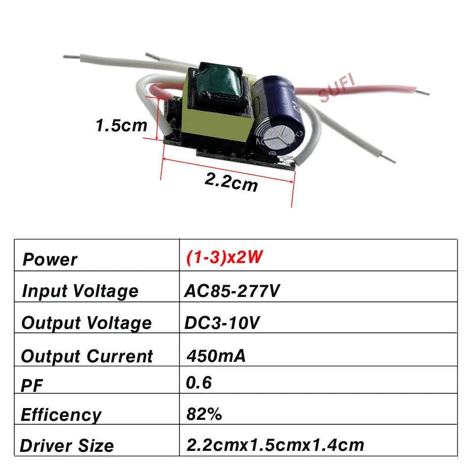 Светодиодный драйвер 1 Вт 2 Вт 3 Вт 5 Вт 7 Вт 10 Вт 12 Вт 15 Вт 18 Вт 20 Вт AC85-277V Питание Напряжение Управление освещения Трансформаторы для DIY