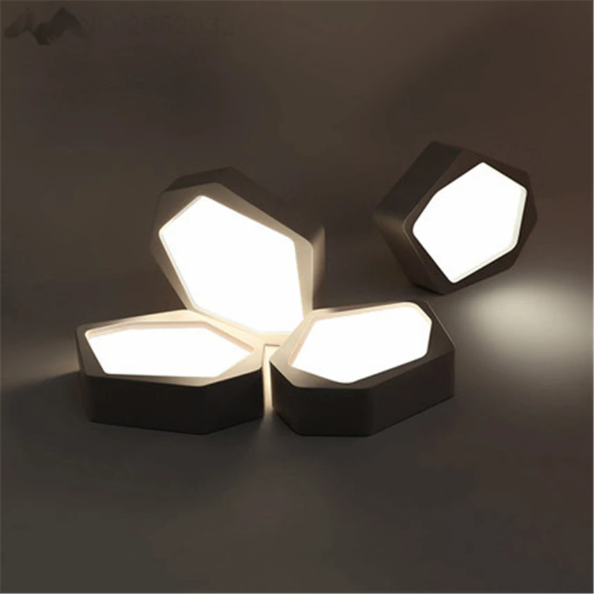 

JW_ Ceiling Lamp Geometric Personality Combination LED Lighting Creative Simple Modern Elegant Room Lights Nordic Household